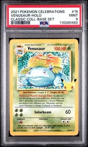 2021 Pokemon Celebrations Classic #15 Venusaur Holo PSA 9 - Picture 1 of 2