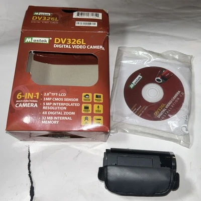 Mustek DV326L Digital Video Camera 6-in-1 Multi-Functional Camera Camcorder Kit - Image 1 of 4