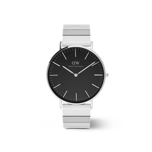 Daniel Wellington Classic Piano Link Onyx Silver Watch - Picture 1 of 6
