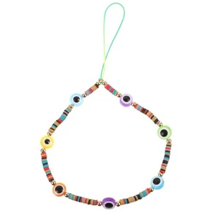 Devil's Chain Phone Strap with Clips Beaded Cell Lanyard - Afbeelding 1 van 12