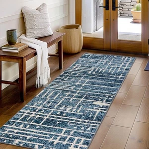 Modern Abstract Runner Rug for Hallway 2x6 Washable Kitchen Rugs Non Slip Soft - Picture 1 of 9