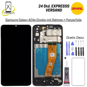 Original Samsung Galaxy A04e OLED Display Touchscreen Rahmen Schwarz - Bild 1 von 1