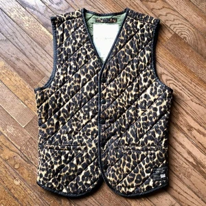 Ralph Lauren Denim & Supply Leopard Print Vest XS Rare Brown - Picture 1 of 7