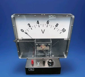 VINTAGE DEMONSTRATION PÄDAGOGISCHES VOLTMESSGERÄT WEHR ENGLAND METALL PLEXIGLAS LEHRE - Bild 1 von 17