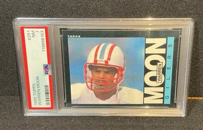 1985 Topps Warren Moon RC #251 PSA 7 Houston Oilers - Image 1 of 3