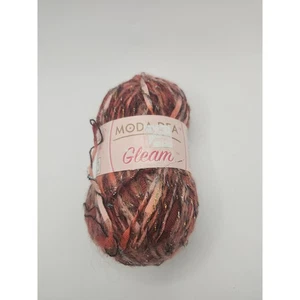 Moda Dea Gleam Yarn Fire Agate Bulky 5 Mohair Blend Novelty 50g 76 yds Skein - Picture 1 of 8