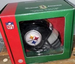 Scottish Christmas Sports Pittsburgh Steelers Helmet Ornament - Picture 1 of 1