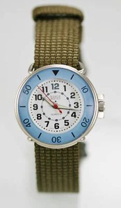 Krankenschwester Uhr Unisex Edelstahl Silber Grün Nylon Wasser Re Weiß Batterie - Picture 1 of 3