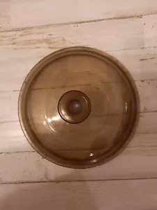 Pyrex Replacement Lid Only V-2.5-C 2.5 L No Chips Or Scratches 8.5" Amber - Picture 1 of 1