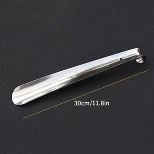 12" extra langer Griff Schuhlöffel Edelstahlgriff Metall Schuhlöffel mit Loch - Bild 1 von 10