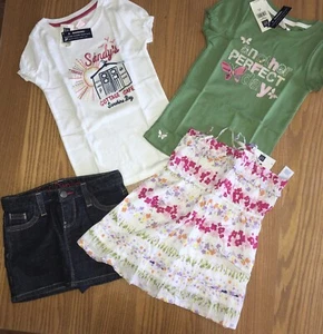 NWT Girls GapKids 2 Tees 1 Spaghetti Strapped Floral Top NWOT 1 Skirt Size S 6-7 - Picture 1 of 7