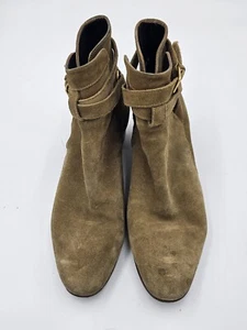 Auth SAINT LAURENT PARIS - 316237 Beige Suede Women's Boots - Picture 1 of 7