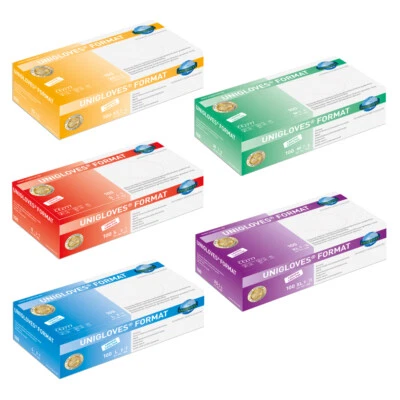 100x Einmalhandschuhe Unigloves Format Nitril Einweghandschuh puderfrei S M L XL