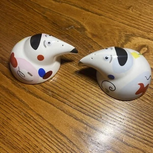 Villeroy & Boch China Quirky Bird Design Salt & Pepper Cruet Set Made In France - Picture 1 of 24