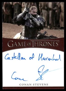 GAME OF THRONES IRON ANNIVERSARY Conan Stevens "CASTELLAN OF" INSCRIPTION AUTO - Picture 1 of 2