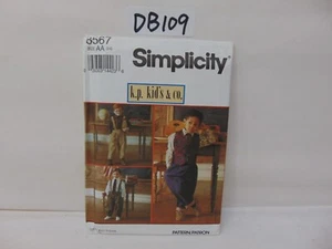SIMPLICITY SEWING PATTERN UNCUT 8567 KIDS & CO. 3-6 PANTS SHIRT VEST SUSPENDERS - Picture 1 of 3