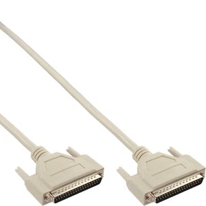 InLine® Serielles Kabel, 37pol Stecker / Stecker, vergossen, 1:1 belegt, 3m - Bild 1 von 1