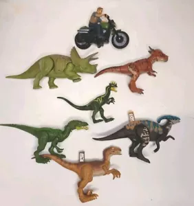 Jurassic World Owen Grady & Parasaurolophus & More! Figures Lot of 7 - Picture 1 of 11