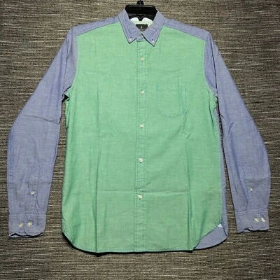 Hawkings McGill Button Up Shirt Men's S Green Blue Long Sleeve - Image 1 of 4