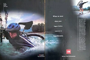 1998 - 2 PAGE PRINT AD - THE NORTH FACE CLOTHING FASHION OUTDOORS HYPOTHERMIA - Picture 1 of 1