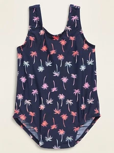 Old Navy Toddler Girls Blur Palm Tree Print One Piece Swimsuit Size 2T 3T 4T 5T - Picture 1 of 1