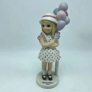 Margaret Keane Dave Grossman Designs 1975 "Balloon Girl" Girl Figurine Vintage - Picture 1 of 17