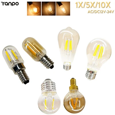 E27 E14 Led Filament Light Bulb 1W Neutral Room Bedroom A60 Beam Chandelier 12V - Image 1 of 4