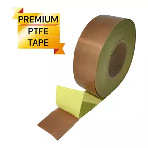 PTFE Tape High Temperature 2" x 99 Feet Teflon Fiberglass Teflon Roll - Picture 1 of 8
