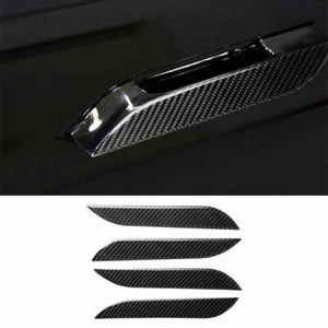 For Tesla Model S 2012-2021 Carbon Fiber Vinyl Outside Door Handle Cover Trim - Picture 1 of 5