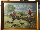 Needlepoint Picture - Horse, Fox, Hunt - Width - 73Cm X 59Cm Height