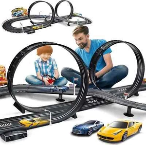 Kids Toy-Electric Powered Slot Car Race Track Set Boys Toys for 6 7 8-12 Years O - Picture 1 of 7