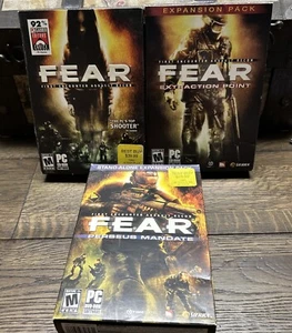 FEAR First Encounter Assault Recon & 2 Expansion Packs With Manuals PC CD Rom - Picture 1 of 10