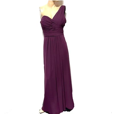 Bill Levkoff Bridesmaid Dress 492 Eggplant Purple Size 8 One Shoulder Prom NWT - Image 1 of 4