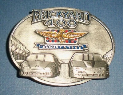 Brickyard 400 1996 hebilla de cinturón - NASCAR carreras de autos - Dale Jarrett, ganador - Siskiyou Foto 1 de 2