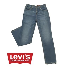 EUC Levi's Boys 514 Straight Fit Blue Denim Jeans With Waist Tabs - Picture 1 of 7