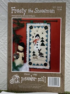 VTG Frosty The Snowman Primitive Applique Wall Hanging Quilt Pattern Imaginating - Picture 1 of 4