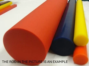 URETHANE/POLYURETHANE ROD 3 1/2" X 36", 85 DURO BLACK "FROM MANUFACTURER" ID#200 - Picture 1 of 3