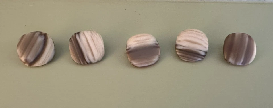 Lote de 5 Botones Cuadrados Vintage Cuerno Vástago Abrigo Pesado Hecho en EE. UU. 1" 2,5 cm 25 mm Foto 1 de 4