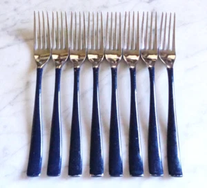 8 Fiesta Hacienda Homer Laughlin Stainless Steel 8 1/4 inch Dinner Forks - Picture 1 of 5