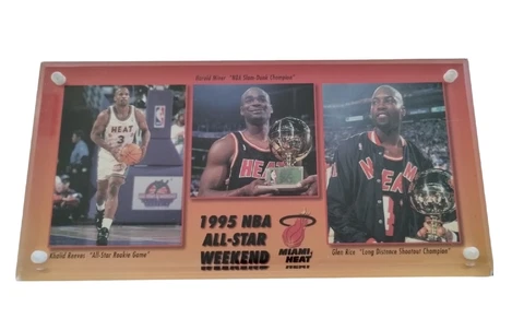 Vintage 1995 NBA All Star Weekend Miami Heat Awards Plaque (Glen Rice) Cover