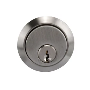 Round Door Lock Cylinder for L20 NIghtlatch - Satin Nickel - Picture 1 of 1