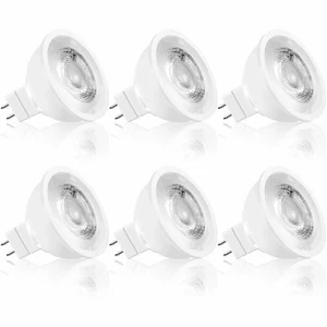 Luxrite MR16 LED Bulb GU5.3 3000K 500lm 12V Enclosed Fixture Rated (6-Pack) - Picture 1 of 7