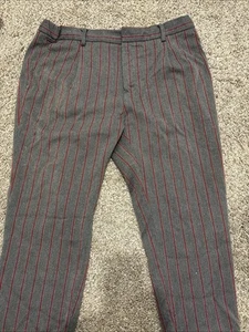 Scotch and soda grey with red striped dress pants 34/32 - Picture 1 of 4