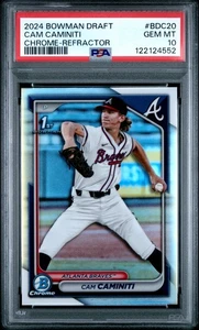 Cam Caminiti 2024 1st Bowman Draft #BDC20 refractor cromado PSA 10 - Imagen 1 de 2