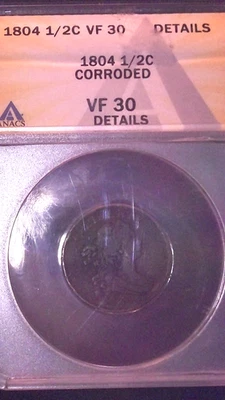 1804 HALF CENT , VF30 - Image 1 of 3