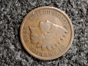 1909 Indian Head Cent With A STE:Staple Or Wire Struck into The Reverse 👍 - Picture 1 of 20
