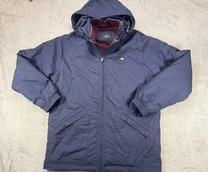 Lacoste Full Zip Removable Hoodie Jacket Navy Blue Size 50/4 Fits Large. 🔥 - Picture 1 of 7