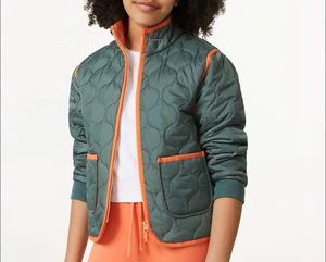 Chaqueta Free Assembly Cremallera Completa Jóvenes Niñas L 10/12 Peso Ligero Naranja/Verde Nueva con Etiquetas - Imagen 1 de 20