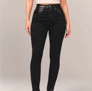 Abercrombie and Fitch Size 29 8s The Super Skinny Ankle High Rise Black Jeans - Picture 1 of 14