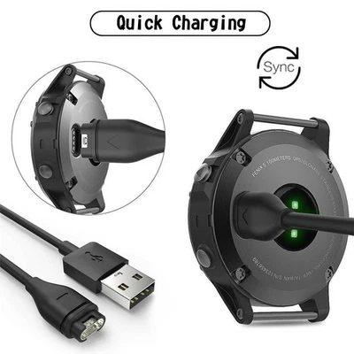 USB Charging Cable Ladekabel für Garmin Fenix 5 5S 5X Vivoactive 3 Vivosport NEU - Bild 1 von 4